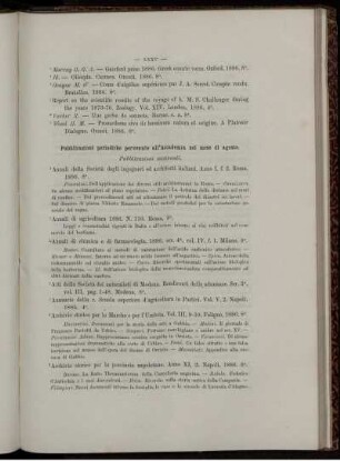 Pubblicazioni periodiche pervenute all' Accademia nel mese di agosto.