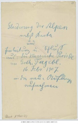 Schematische Darstellung des Erdinnern nach H. Habenichts Theorie der sphärischen Kraterbecken : [gezeichnetes Profil]