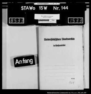Gesuch um Rückzahlung der vom vormaligen Amtmann Henneberg gestellten Kaution