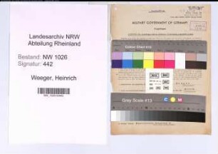 Entnazifizierung Heinrich Weeger , geb. 23.08.1895 (Postbeamter)