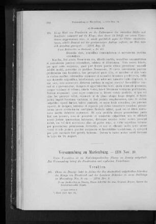 Versammlung zu Marienburg. - 1378 Nov. 10.