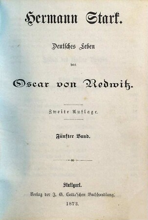Hermann Stark : deutsches Leben, 5