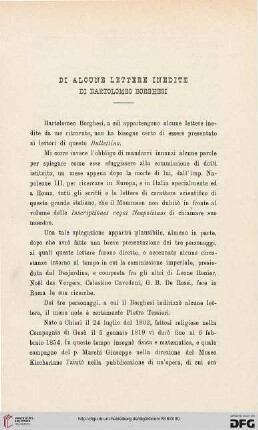 Di alcune lettere inedite die Bartolomeo Broghesi