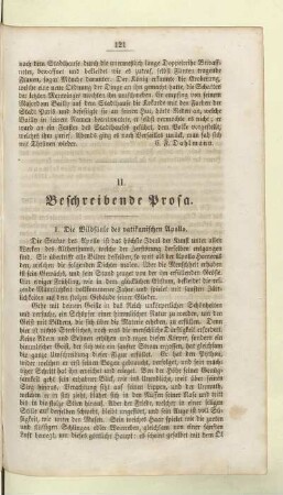 II. Beschreibende Prosa