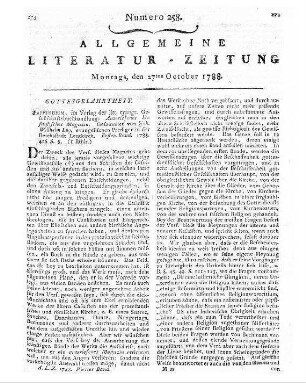 [André, Christian Carl]: Kleine Wandrungen auch größere Reisen der weiblichen Zöglinge zu Schnepfenthal, um Natur, Kunst und den Menschen immer besser kennen zu lernen. - Leipzig : Crusius, 1788