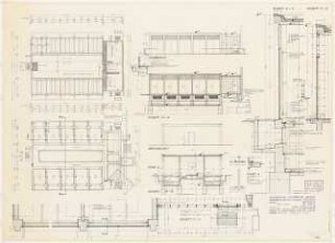 Nachrichtentechnische Institute der Technischen Universität Berlin Transformatorenstation: 2 Grundriss 1:50, 2 Ansichten 1:50, 2 Schnitte 1:50, 3 Schnitte 1:10, 3 Detailpunkte 1:10