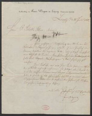 Brief an B. Schott's Söhne : 25.07.1868