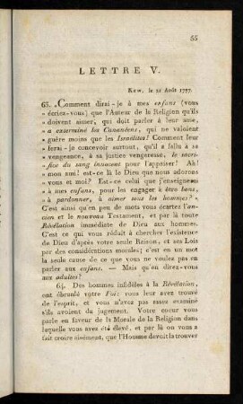 55-61, Lettre V.