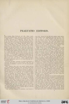 Praefatio editoris