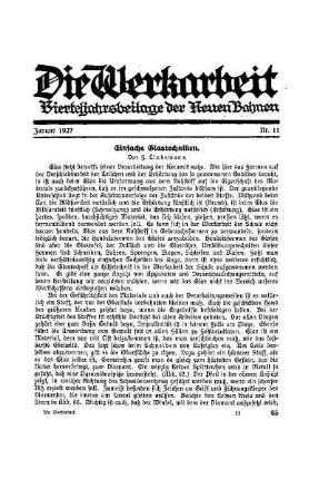 1927: Die Werkarbeit - 1927