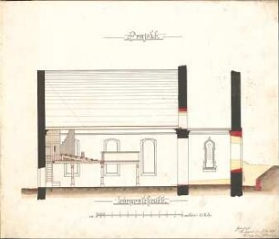Dolmetsch, Heinrich; Sulzbach / Kocher; Ev. Pfarrkirche, Restaurierung - Längsschnitt