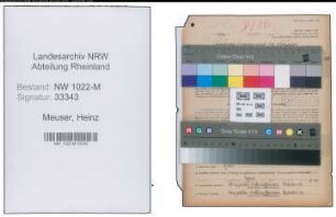 Entnazifizierung Heinz Meuser , geb. 30.03.1914 (Arbeiter)