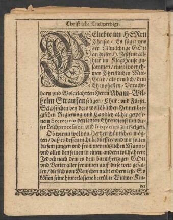 Geliebte im Herrn Christo/[...]
