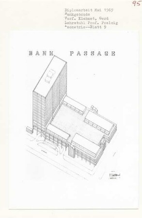 Bank Passage, Berlin-Charlottenburg (Diplomarbeit bei Peter Poelzig): Isometrie