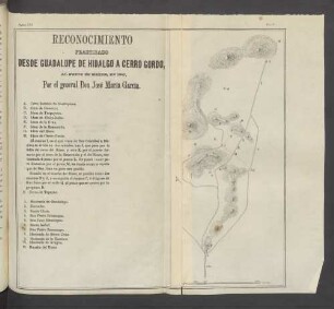 Reconocimiento practicado desde Guadelupe de Hidalgo a cerro gordo, al norte de Mexico, en 1847, por el general Don José Maria Garcia.