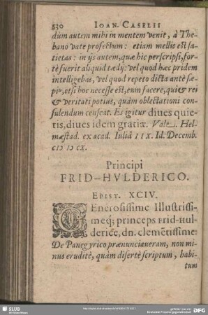 Principi Frid. Hulderico. Epist. XCIV.