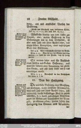 III. Von der Heiligung.