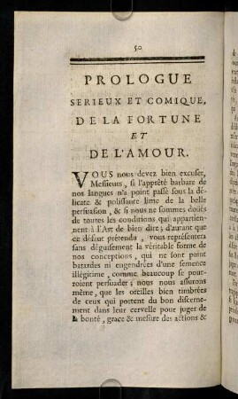 50-64, Prologue serieux et comique,...