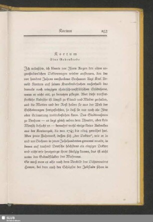 Kortum : Eine Gedenkrede