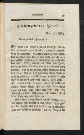 Siebenzehnter Brief.