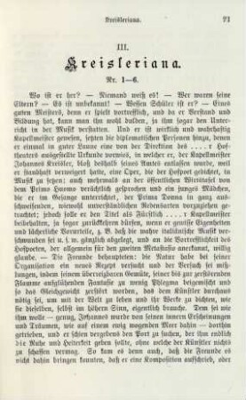 III. Kreisleriana. Nr. 1-6.