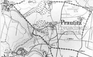 Crostwitz-Prautitz. Meßtischblatt, Sekt. Kloster Marienstern, 1884