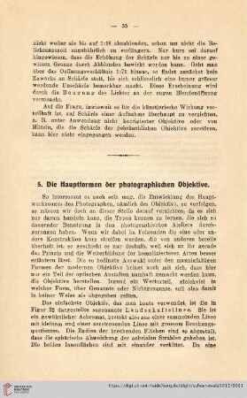 5. Die Hauptformen der photographischen Objektive