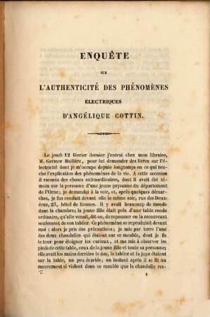 Enquête sur l'authenticité des phénomènes électriques d'Angelique Cottin