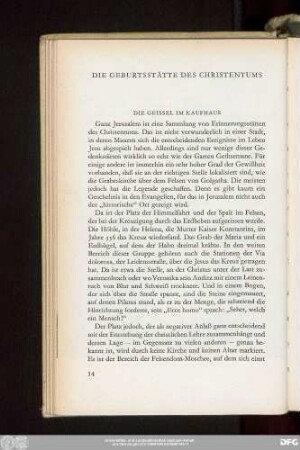 Die Geburtsstätte Des Christentums