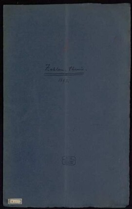 Vorträge über Zahlentheorie [Vortragsmanuskript], Göttingen, 4.5.1893 - 20.5.1893 : Zahlentheorie