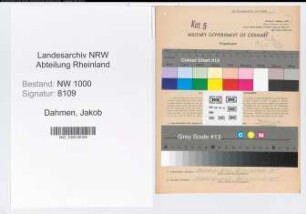 Entnazifizierung Jakob Dahmen, geb. 10.02.1907 (Verwaltungsangestellter)