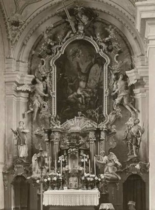 Hauptaltar mit Marter des heiligen Bartholomäus