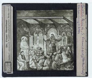Giotto, Freskenzyklus des Leben des hl. Franziskus in der Oberkirche von Assisi,Giotto, Freskenzyklus des Leben des hl. Franziskus: Erscheinung in Arles