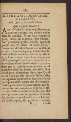 Disput. XXIV. De Doctrin. X. Praecepti.