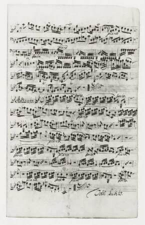 Violino primo: Schluß Eingangssatz Allegro e sostenuto und Andante, fol. 9