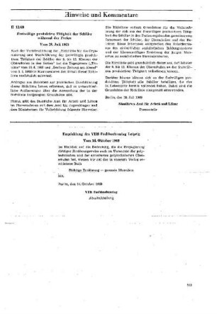 Empfehlung des VEB Fachbuchverlag Leipzig : vom 14. Oktober 1969