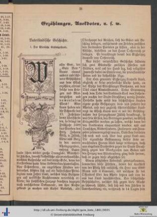 Vaterländische Geschichte.