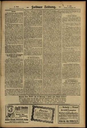 Sechste Ausgabe vom Dienstag, den 19. November 1912.