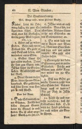 62-63, Die Gnadenordnung