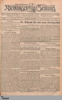 Riedlinger Zeitung : Tag- und Anzeigeblatt für den Bezirk Riedlingen