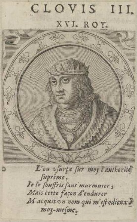 Bildnis des Clovis III., König des Fränkischen Reiches
