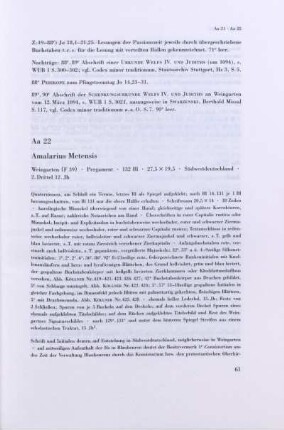 Aa 22. Amalarius Metensis
