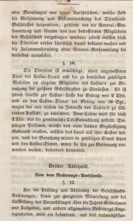 Dritter Abschnitt. Von dem Rechnungs-Ausschusse.