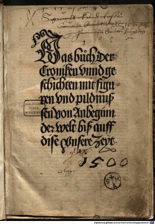 Das buch Der Croniken unnd geschichten