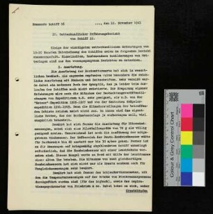 IV. Wetterkundlicher Erfahrungsbericht von Schiff 16