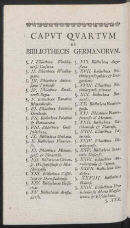 Caput Quartum De Bibliothecis Germanorum