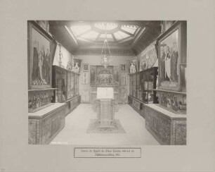 Innenansicht der Kapelle im Palais Hamilton in Baden-Baden bei der Städtischen Jubiläums-Ausstellung 1902