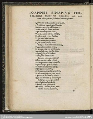 Lobrede auf Johann Sinapius
