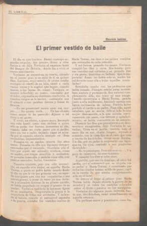 El primer vestido de baile : [Traducción]