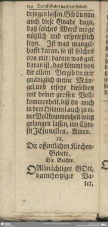 III. Die offentlichen Kirchen-Gebete